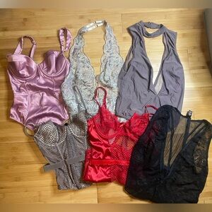 Victoria's Secret Lingerie Collection in Black, Purple, and Cream